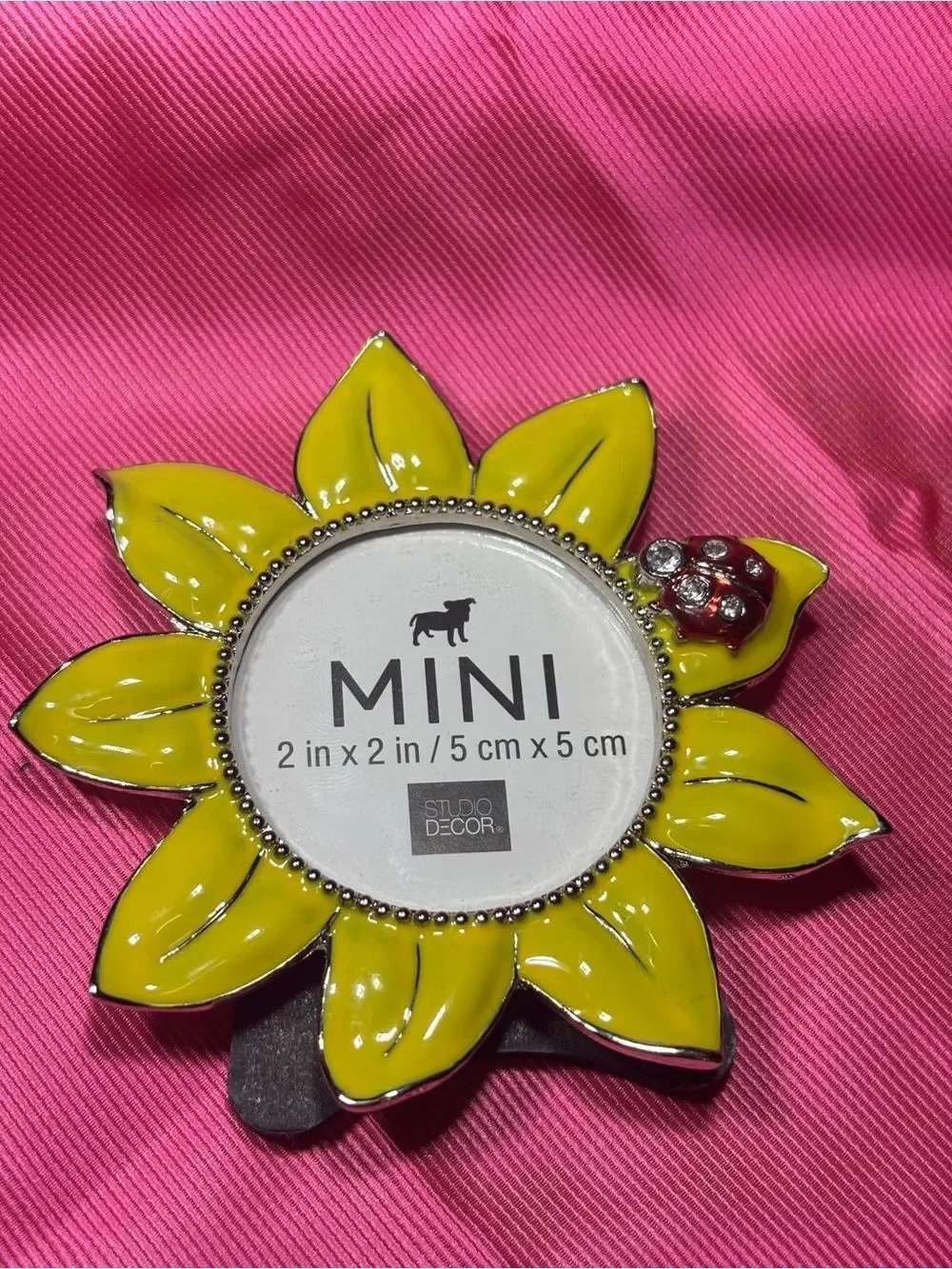 New Sunflower Mini Picture Frame 2x2” - Yellow
